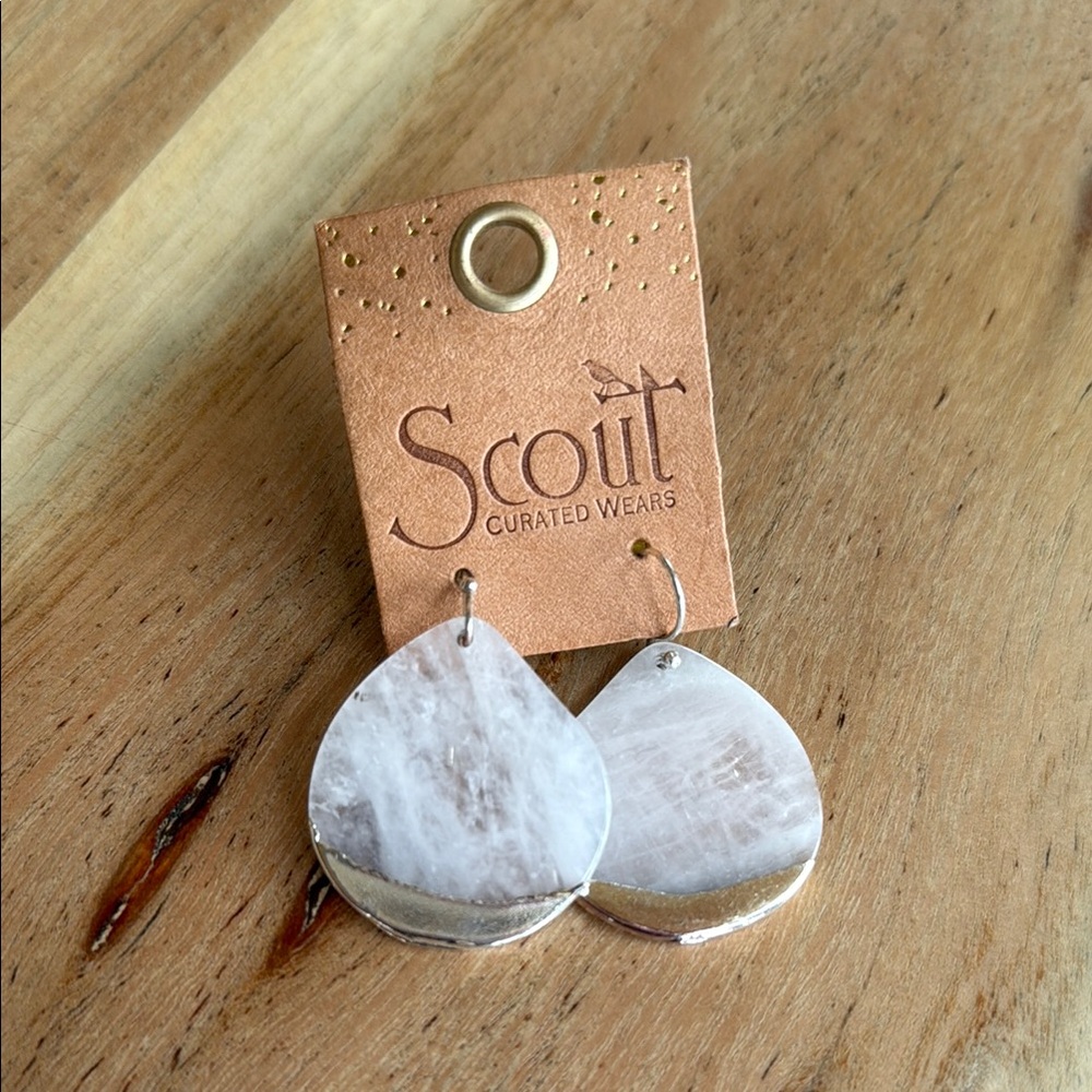 Scout Curated Wears Silver and White Earrings